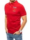 Koszulka polo z haftem czerwona Dstreet PX0432_2