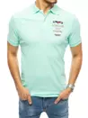 Koszulka polo z haftem miętowa Dstreet PX0438_1
