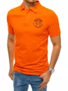 Koszulka polo z haftem pomarańczowa Dstreet PX0395_1