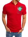 Koszulka polo z nadrukiem czerwona Dstreet PX0367_2