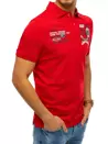 Koszulka polo z nadrukiem czerwona Dstreet PX0383_3
