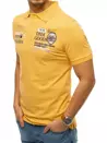 Koszulka polo z nadrukiem żółta Dstreet PX0385_2