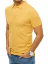 Koszulka polo z naszywką żółta Dstreet PX0422_2