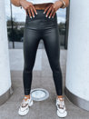 Prążkowane legginsy damskie JUST czarne Dstreet UY1585 - sklep online