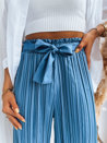 Marszczone spodnie damskie RUFFLES niebieskie Dstreet UY1541_3