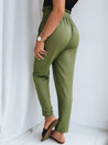 Materiałowe spodnie damskie ADELIS zielone Dstreet UY1554_2