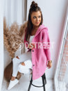 Płaszcz damski alpaka RITA różowy Dstreet NY0591