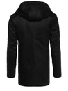 Płaszcz zimowy męski jednorzędowy czarny Dstreet CX0444_2