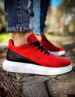 Sneakersy męskie czerwone Dstreet ZX0155