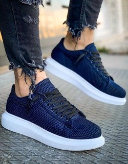 Sneakersy męskie niebieskie Dstreet ZX0142