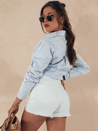 Spodenki jeansowe damskie POPGLAM białe Dstreet SY0397_3