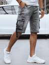 Spodenki męskie jeansowe bojówki czarne Dstreet SX2417_2
