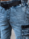 Spodenki męskie jeansowe bojówki granatowe Dstreet SX2412_4