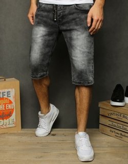 Spodenki męskie jeansowe czarne Dstreet SX1201