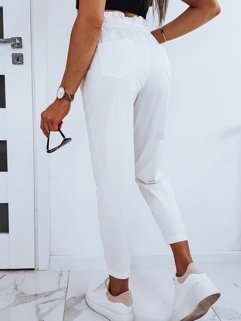 Spodnie damskie Mom Fit LEO białe UY0511_4