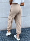 Spodnie damskie dresowe BAGGY beżowe Dstreet UY1607_3