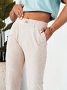 Spodnie damskie dresowe BRINAT beżowe Dstreet UY2047_2