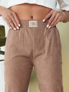 Spodnie damskie dresowe BRINAT kamelowe Dstreet UY2049_2