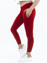 Spodnie damskie dresowe FITS czerwone UY0537_3