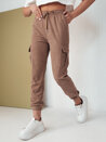 Spodnie damskie dresowe FLAYON kamelowe Dstreet UY2061_1