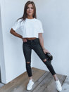 Spodnie damskie jeansowe AISZA czarne Dstreet UY1276_2