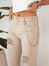 Spodnie damskie jeansowe ALEX ciemnobeżowe Dstreet UY1876_3