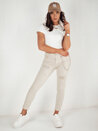 Spodnie damskie jeansowe ALEX jasnobeżowe Dstreet UY1877_3