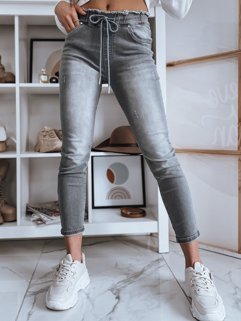 Spodnie damskie jeansowe LESS ciemnoszare Dstreet UY0802