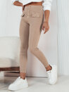 Spodnie damskie jeansowe SKULL jasnobeżowe Dstreet UY1723