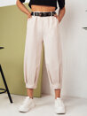 Spodnie damskie materiałowe BLAYS jasnobeżowe Dstreet UY2022_1