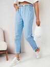 Spodnie damskie materiałowe ERLON błękitne Dstreet UY2028_1