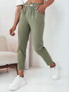 Spodnie damskie materiałowe ERLON zielone Dstreet UY2100_1