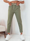 Spodnie damskie materiałowe ERLON zielone Dstreet UY2100_3