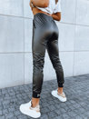 Spodnie damskie skórzane joggery TERRACE czarne Dstreet UY1695_3