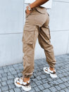 Spodnie damskie spadochronowe MINELLI kamelowe Dstreet UY1673_3