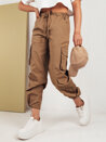 Spodnie damskie spadochronowe MIRI kamelowe Dstreet UY1680_1