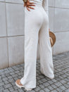 Spodnie damskie wide leg LAKELIFE jasnobeżowe Dstreet UY1686_4