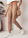 Spodnie damskie woskowane BRIAL beżowe Dstreet UY2076_1