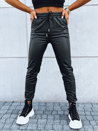 Spodnie damskie woskowane EBONY NIGHT czarne Dstreet UY1636_1