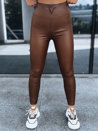 Spodnie damskie woskowane VALENTIS czekoladowe Dstreet UY1559_1