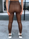 Spodnie damskie woskowane VALENTIS czekoladowe Dstreet UY1559_2