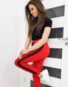 Spodnie dresowe damskie LORENA czerwone UY0262_2