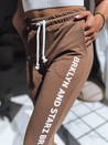 Spodnie dresowe damskie STREET kamelowe UY0266z_5