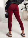 Spodnie jeansowe damskie BRITTNIX typu skinny bordowe Dstreet UY2222_4