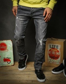 Spodnie jeansowe męskie szare Dstreet UX2325