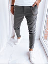 Spodnie męskie casual w paski białe Dstreet UX4003_1
