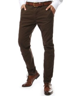 Spodnie męskie chinos brązowe Dstreet UX2134