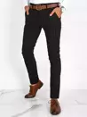 Spodnie męskie chinosy w paski czarne Dstreet UX3672