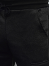 Spodnie męskie dresowe bojówki czarne Dstreet UX4314_4