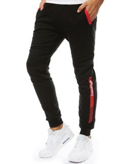 Spodnie męskie dresowe joggery czarne UX2107